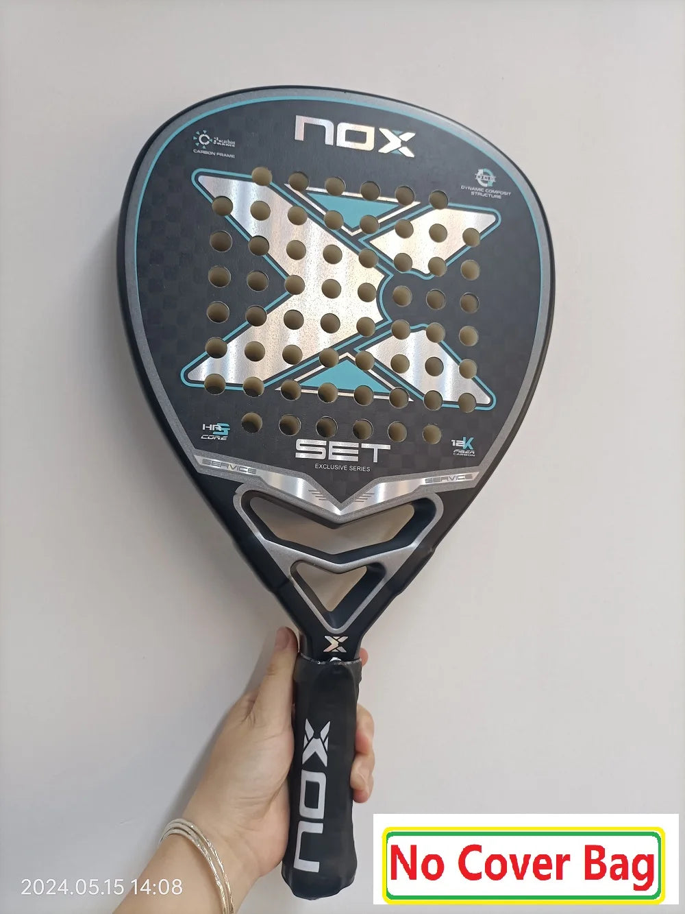 NOX Padel Racket Carbon Fiber 4 3/8 Grip