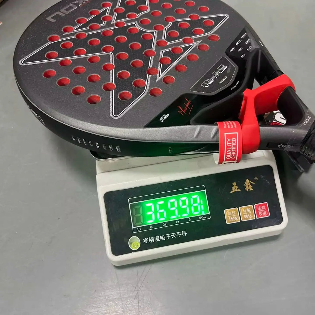 NOX Padel Racket Carbon Fiber 4 3/8 Grip