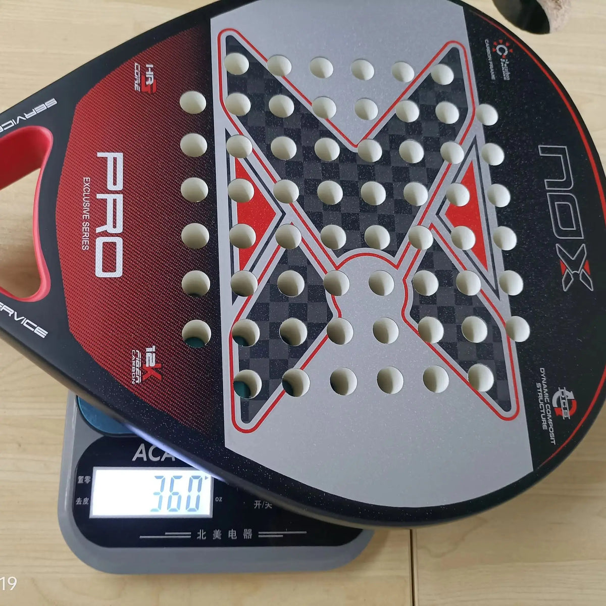 Nox Padel Racket Carbon Fiber 4 3/8 Grip