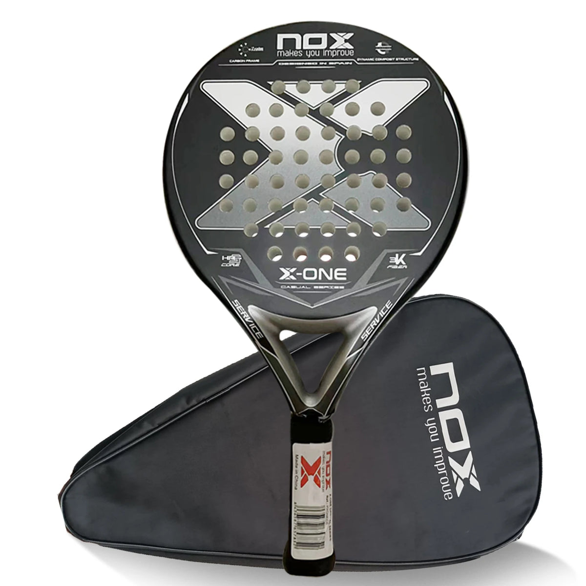 NOX Padel Racket Carbon Fiber 4 3/8
