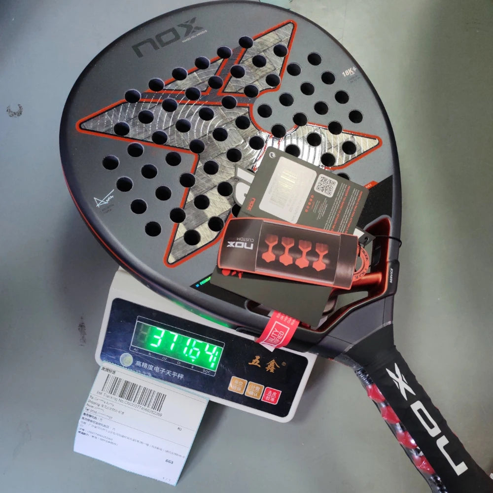 NOX Carbon Fiber Padel Racket 4 3/8 Grip Size