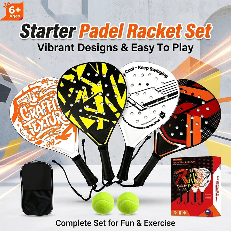 Lightweight Carbon Fiber Padel Racket for Kids