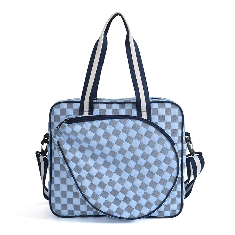 Checkered Padel Racket Carry Bag