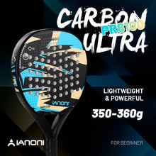 Sky Blue Padel Racket Carbon Fiber