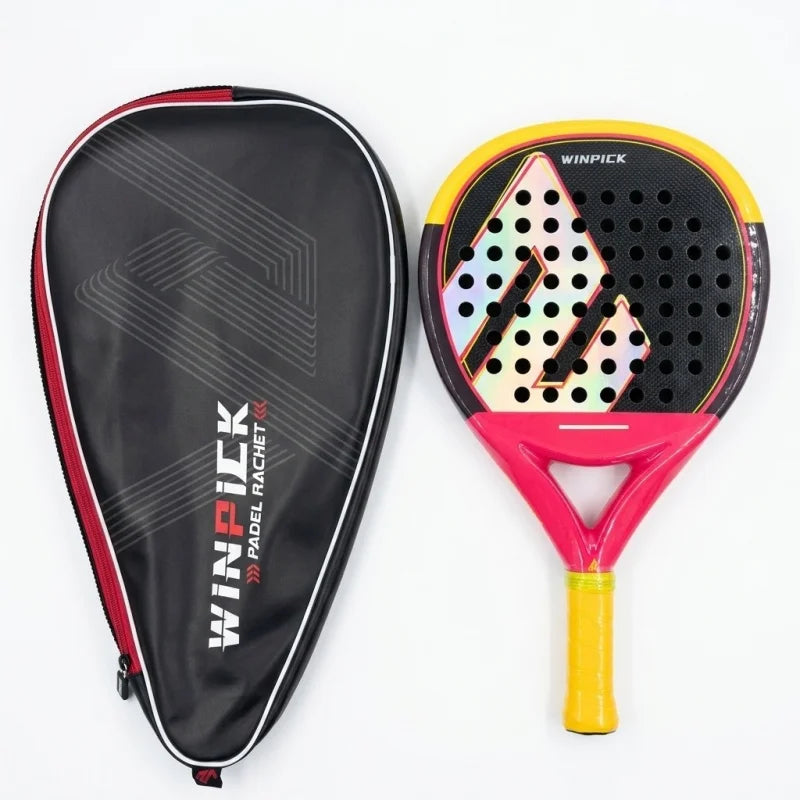 Carbon Fiber Padel Racket 45.5 cm with Carry Bag