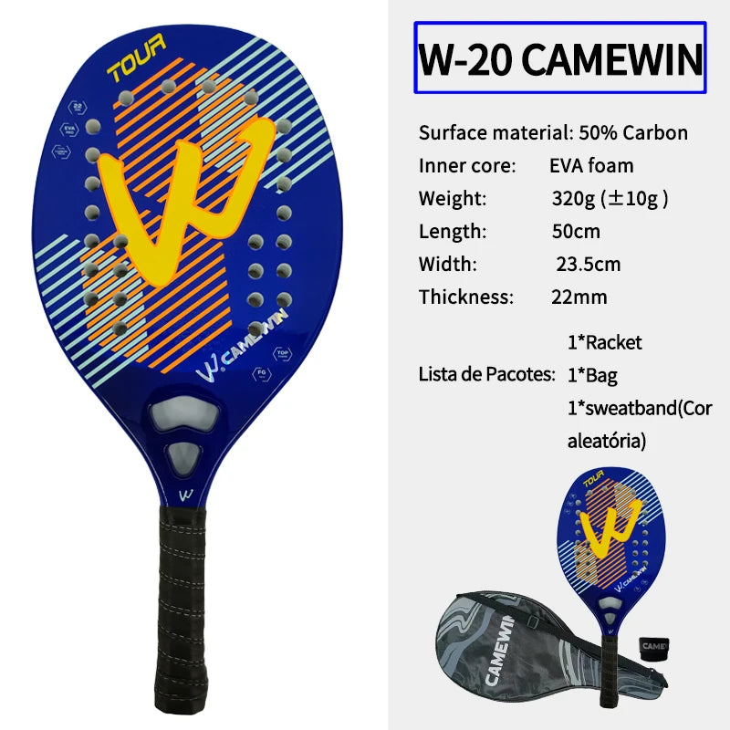 Padel Racket Carbon Fiber 50cm 320-330g