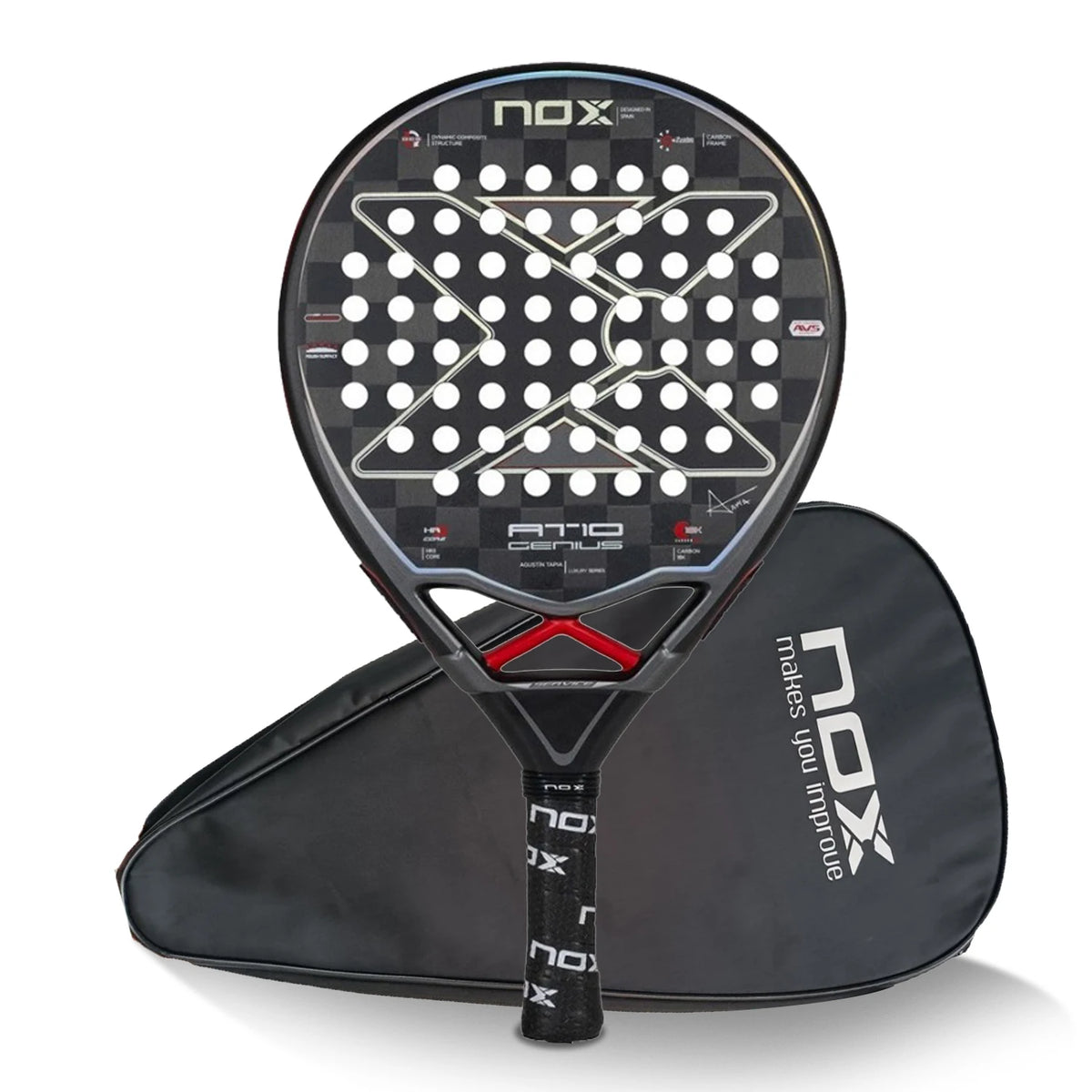 NOX Padel Racket Carbon Fiber 4 3/8