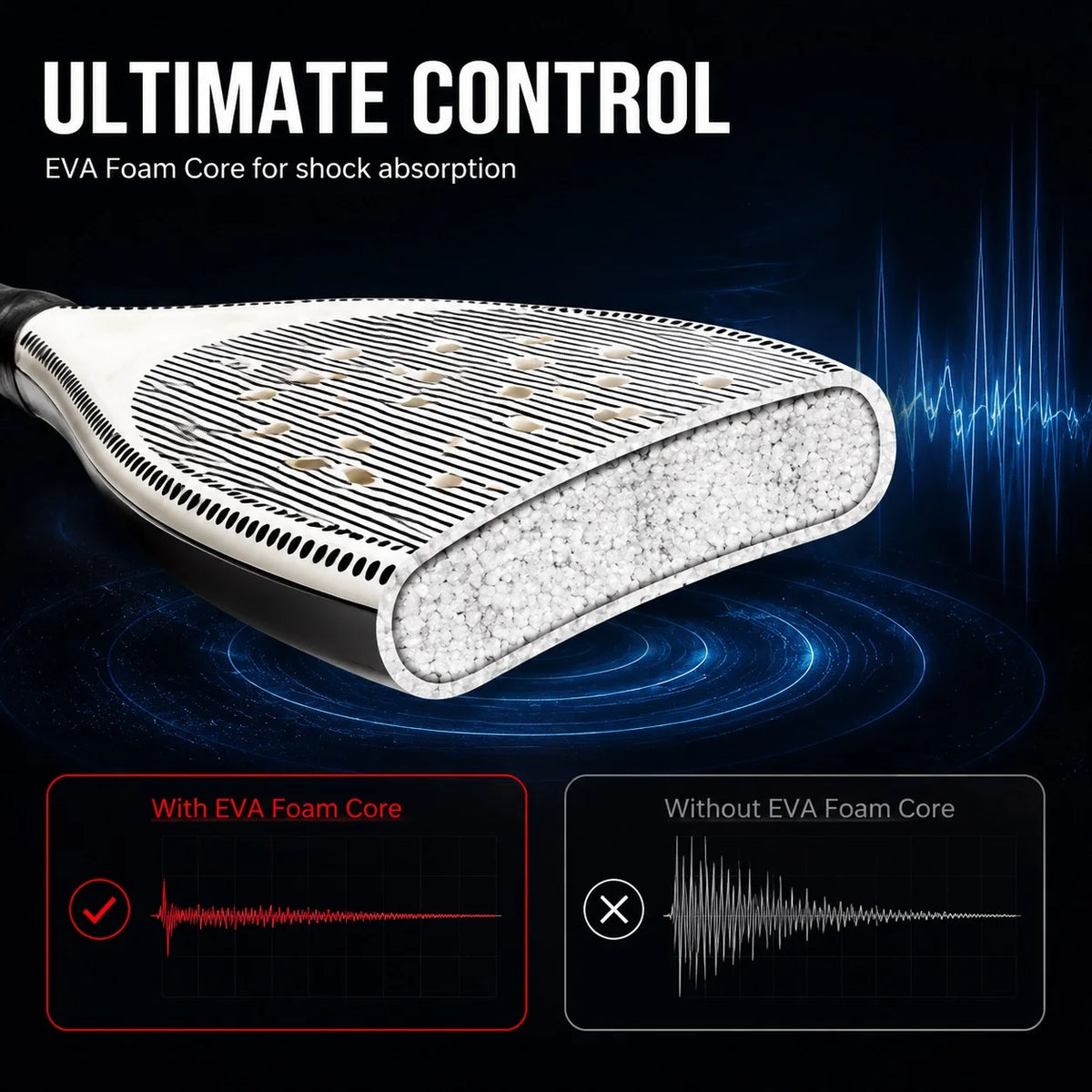 Lightweight Round Padel Racket EVA Core