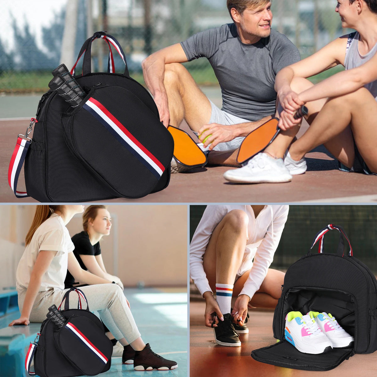 Nylon Adjustable Padel Backpack