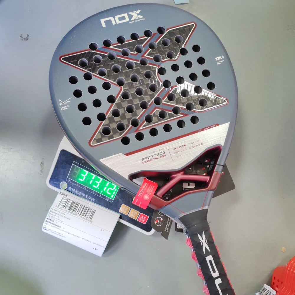 NOX anglies pluošto padelio raketė, 4 3/8 dydžio rankena