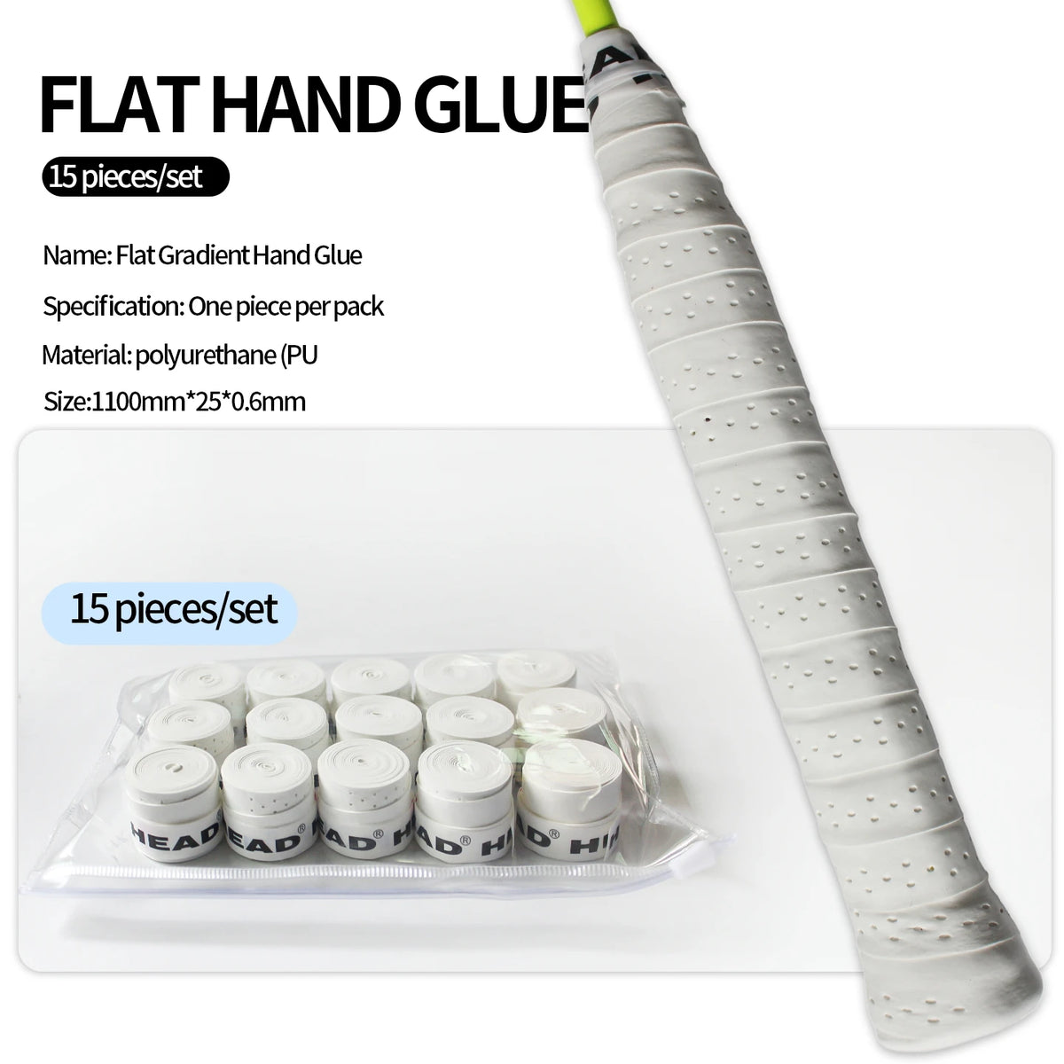 15pcs Padel Overgrip Replacement Grip Tape