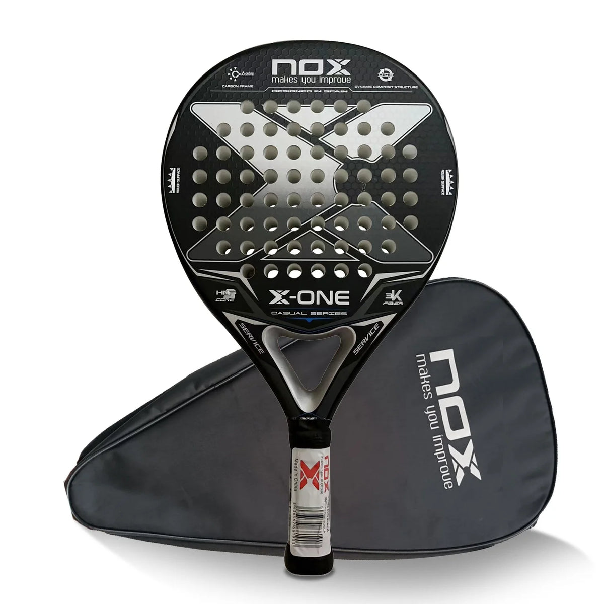 NOX Padel Racket Carbon Fiber 4 3/8 Grip