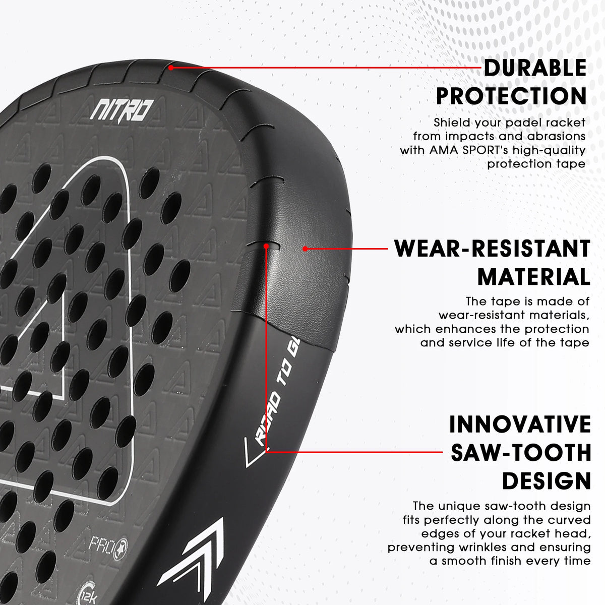 Padel Racket Protection Tape Transparent
