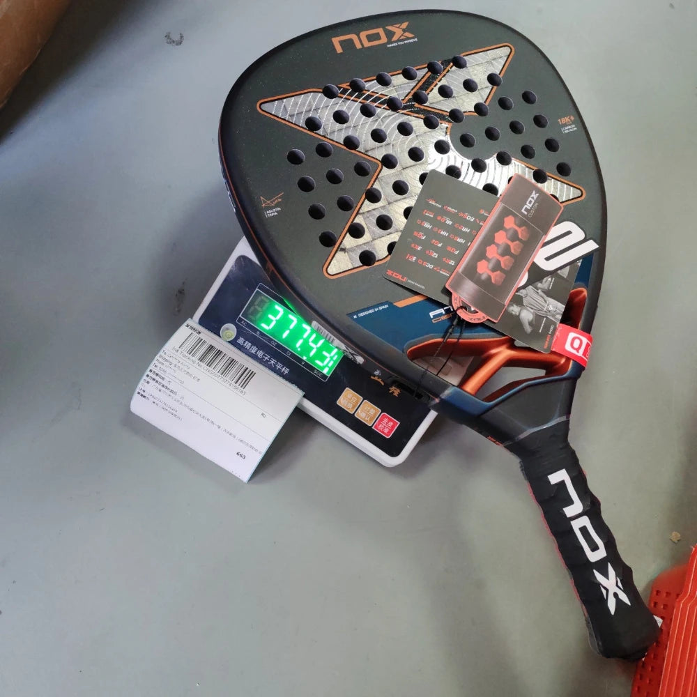 NOX Carbon Fiber Padel Racket 4 3/8 Grip Size