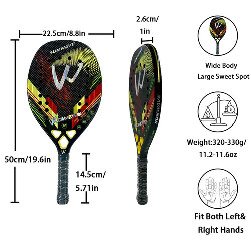 Carbon Fiber Green Padel Racket 320-330g