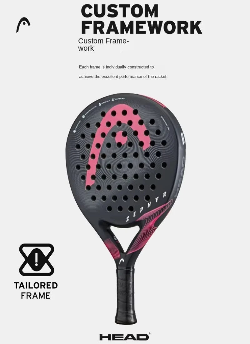 Carbon Fibre Padel Racket 4 3/8 Grip Size
