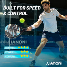 Sky Blue Padel Racket Carbon Fiber
