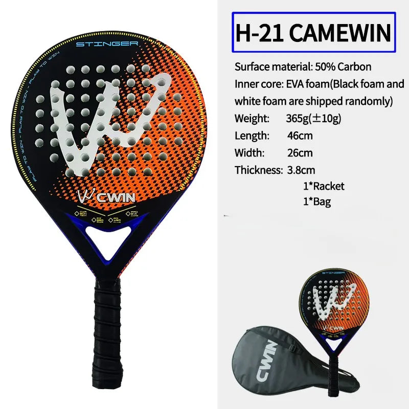 Carbon Fiber Padel Racket 46 cm with EVA Foam Core