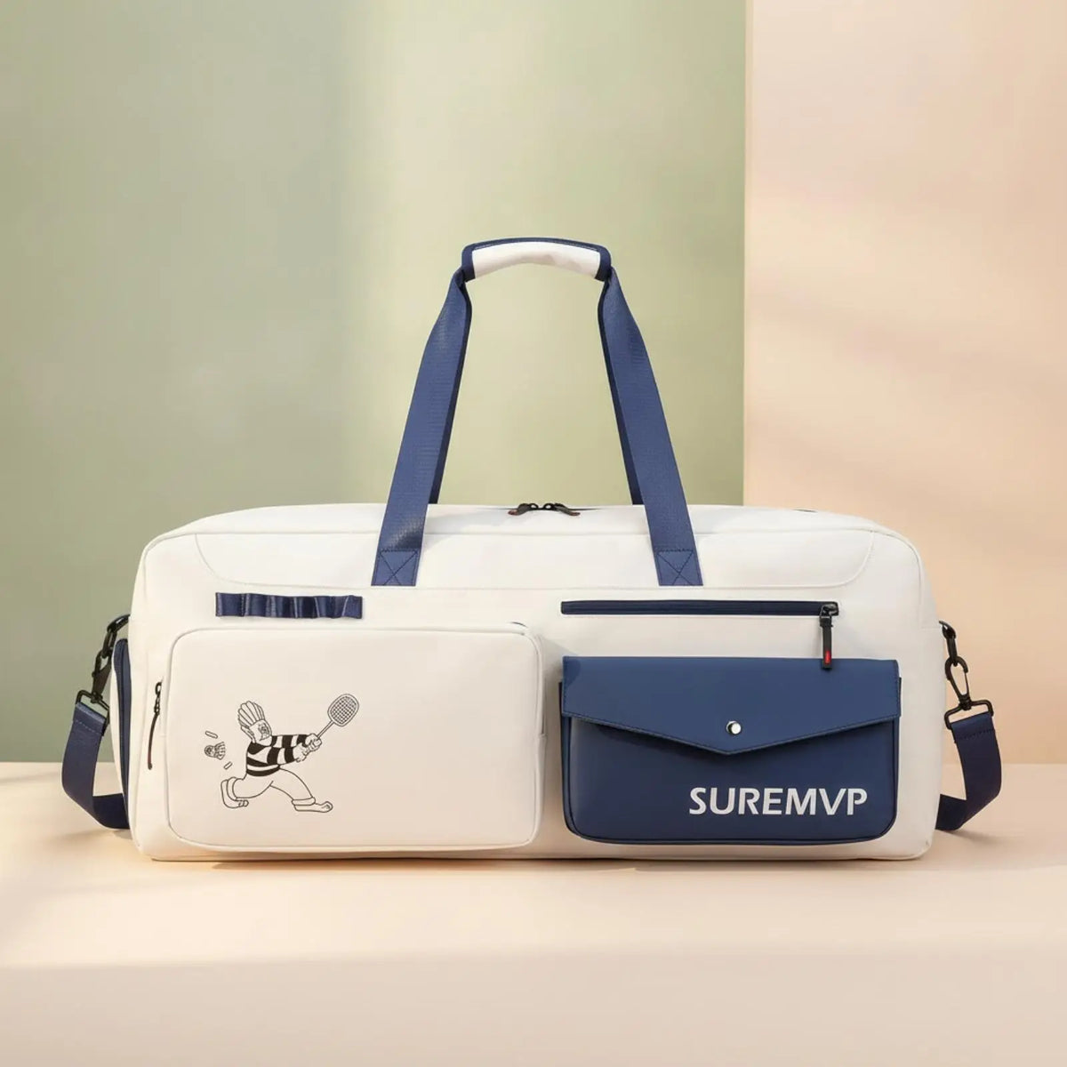Large Capacity Padel Bag with Shoe Compartment