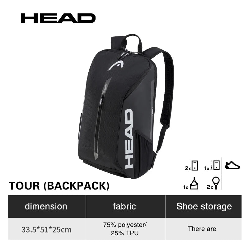 Large Capacity Padel Backpack with Shoe Compartment