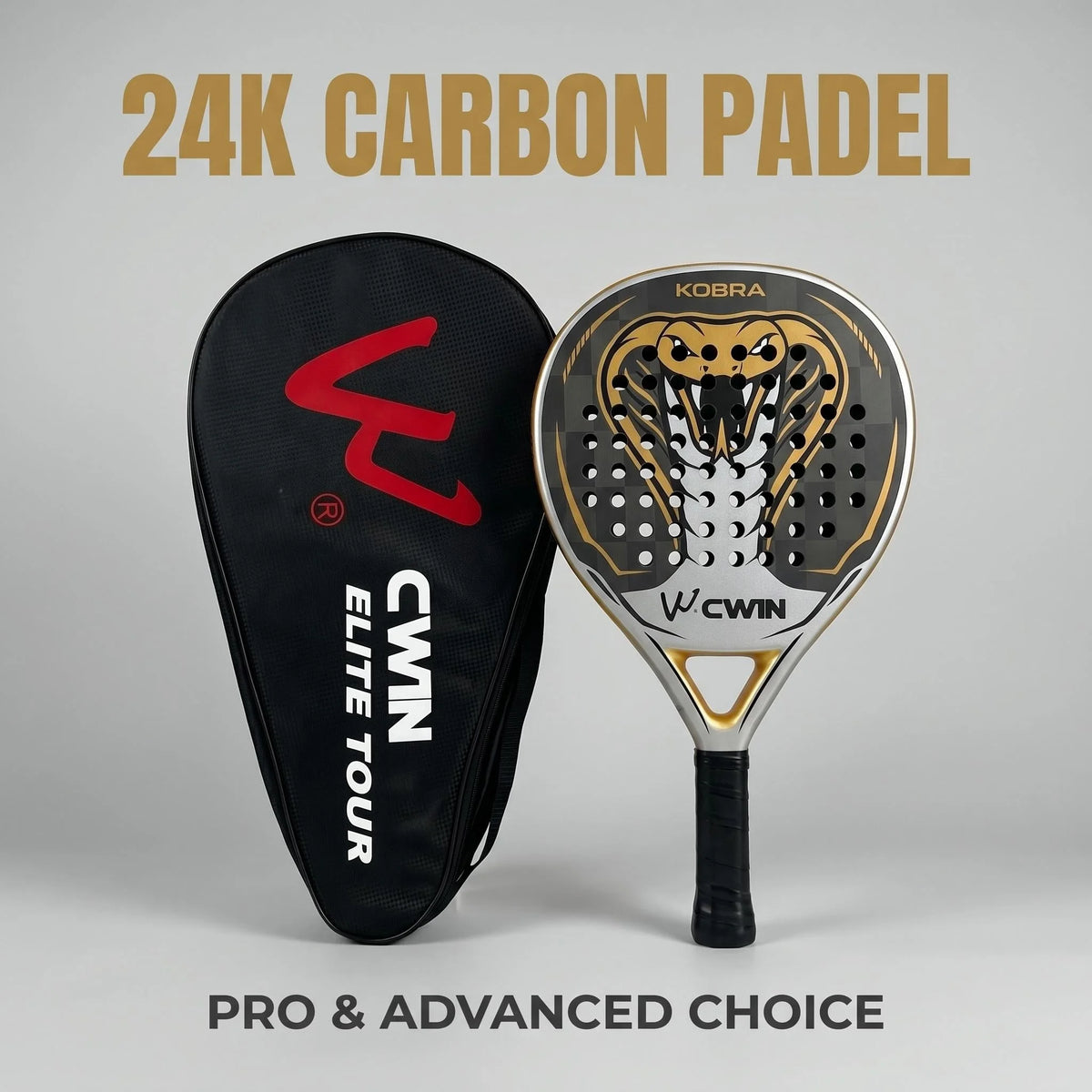 KOBRA Carbon Fiber Padel Racket 46cm