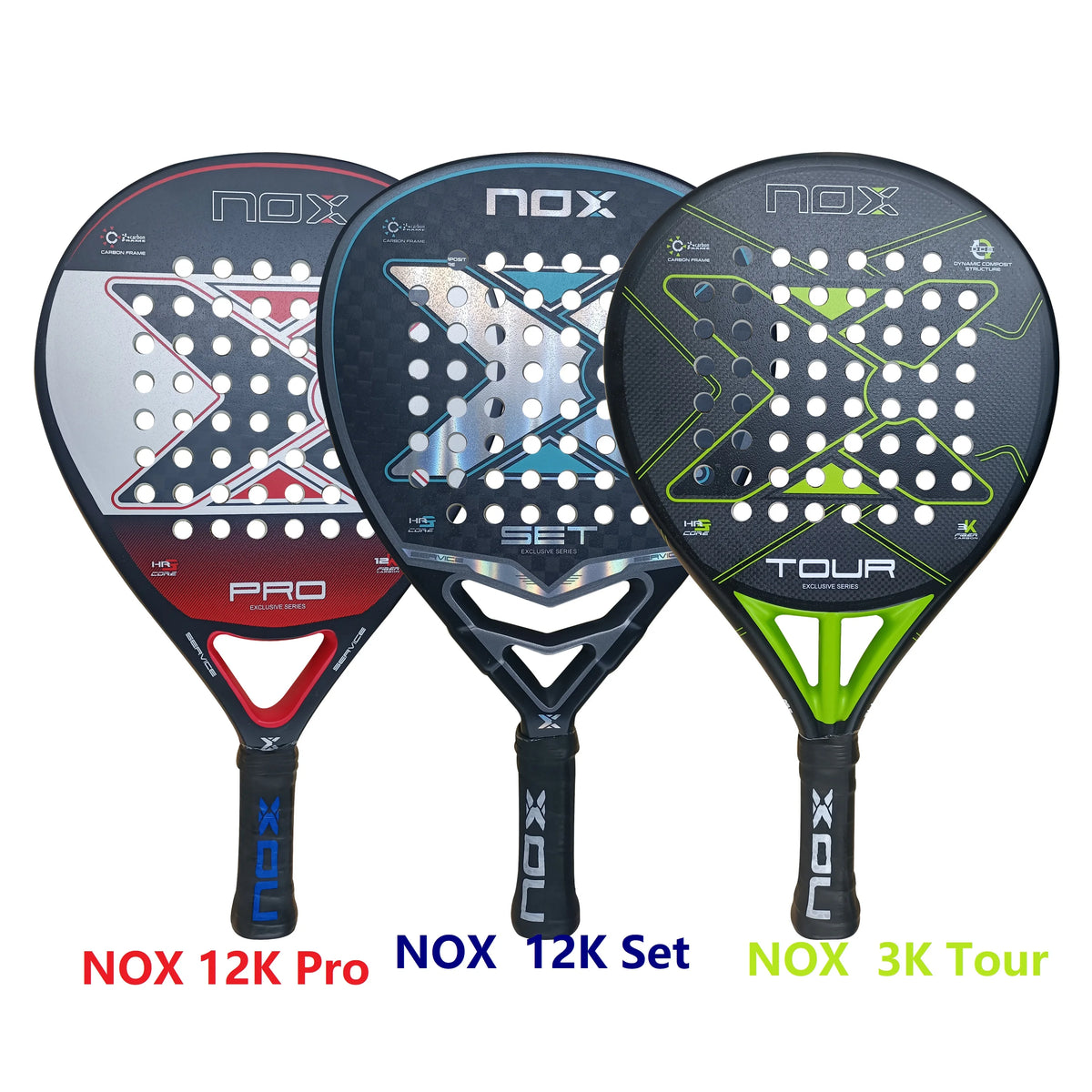 Nox Padel Racket 320-330g Carbon Fiber Grip