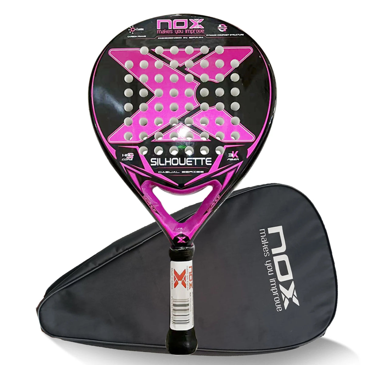 Nox Padel Racket Carbon Fiber 4 3/8 Grip
