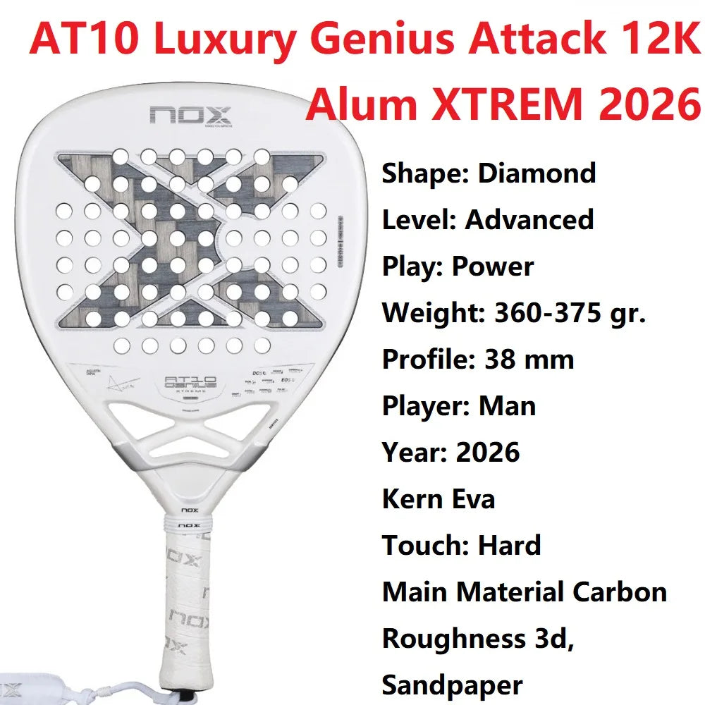 Nox Padel Racket 320-330g Carbon Fiber Grip