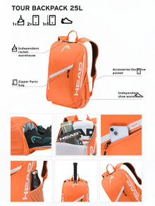 Double Shoulder Padel Racket Backpack Bag 2-Pack