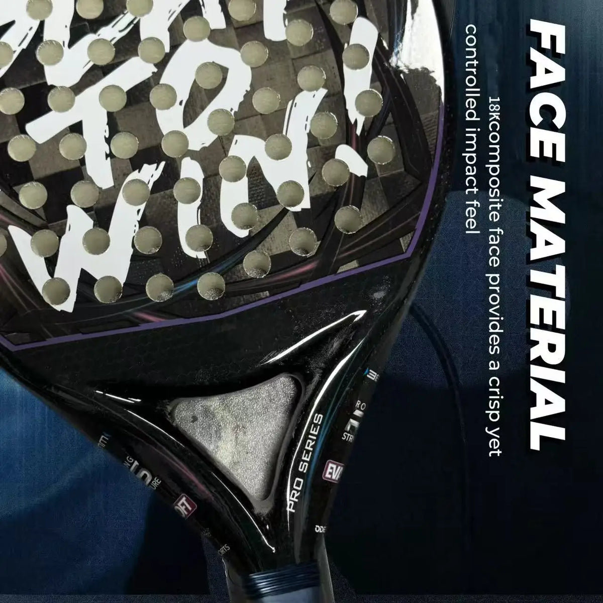 Carbon Fiber Padel Racket 46 cm
