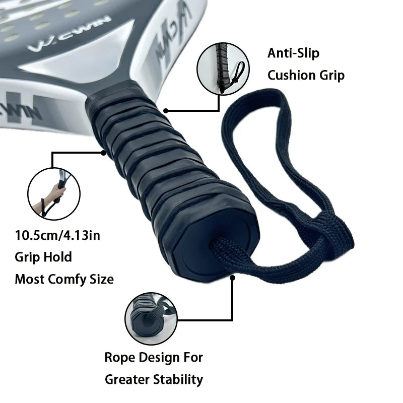 Cwin Carbon Fiber Padel Racket with EVA Foam Face