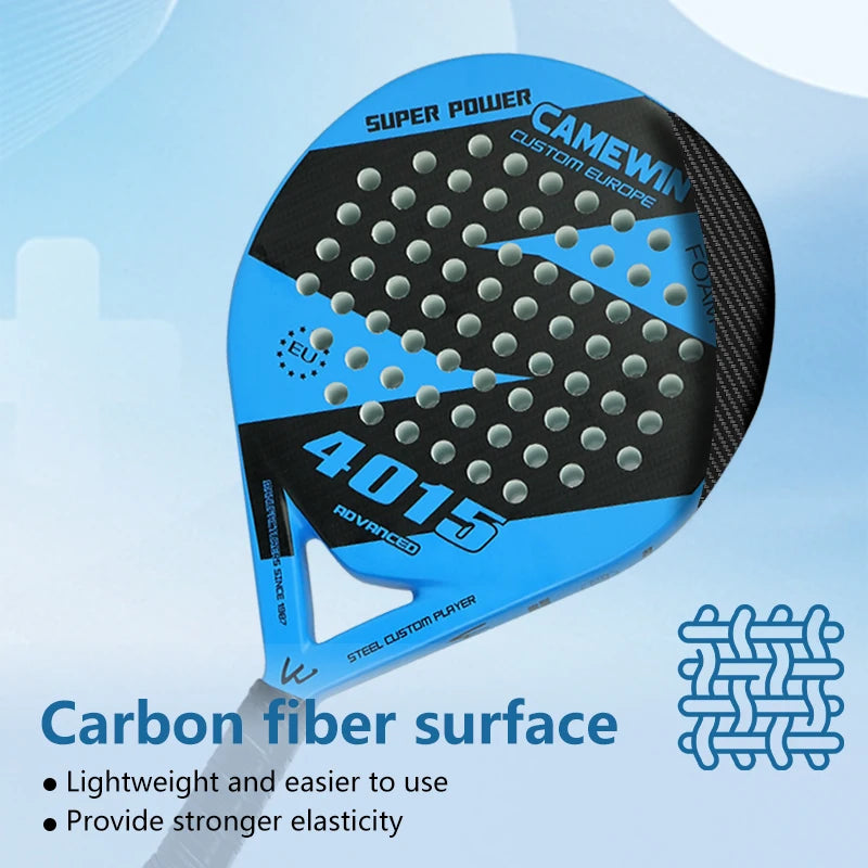 Teardrop Padel Racket Carbon with Custom Grip