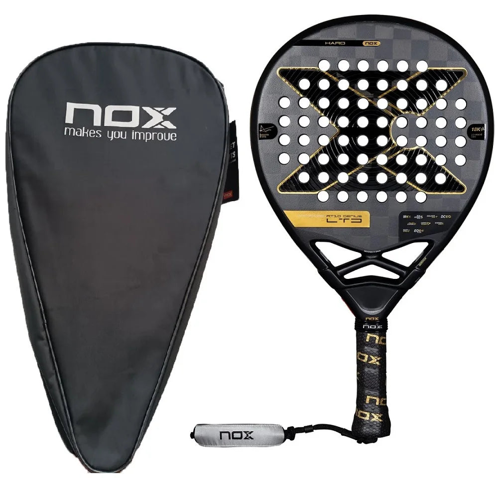 NOX Pala Padel Racket Carbon Fiber 4 3/8 Grip Size