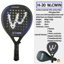 Padel Racket 50% Carbon Fiber and Glass Fiber