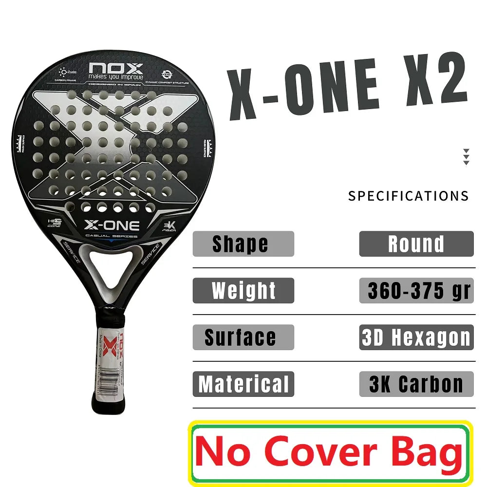 NOX Padel Racket Carbon Fiber 4 3/8 Grip