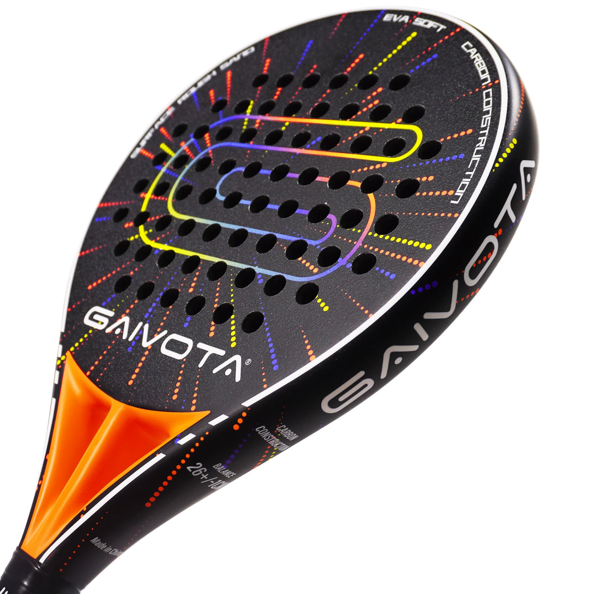 Orange Carbon Fiber Padel Racket 26cm