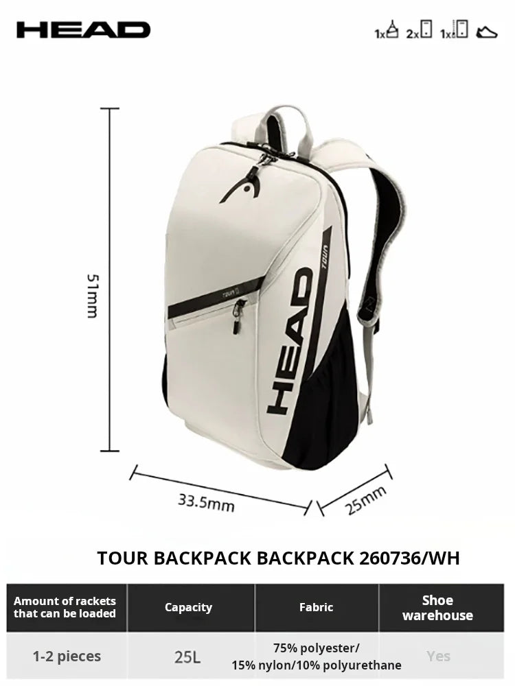 Double Shoulder Padel Racket Backpack Bag 2-Pack