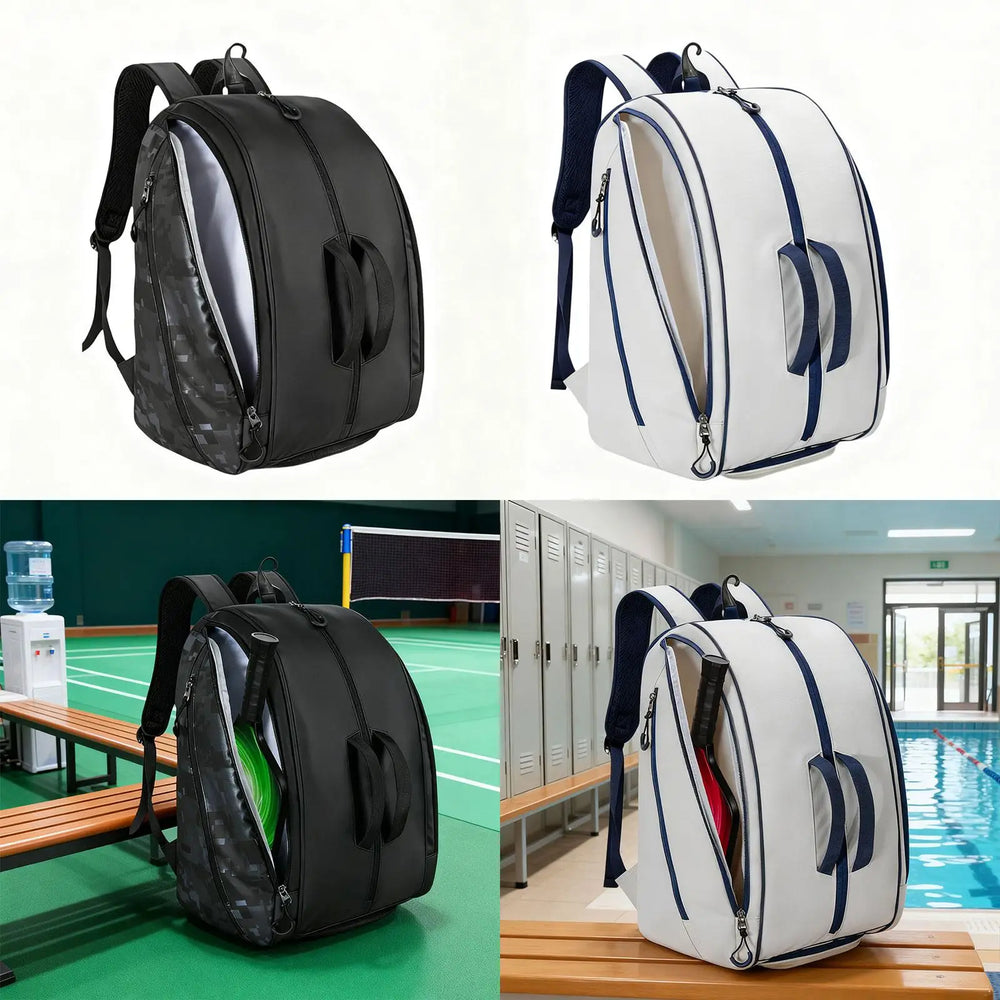 Nylon Padel Backpack with Multiple Compartments