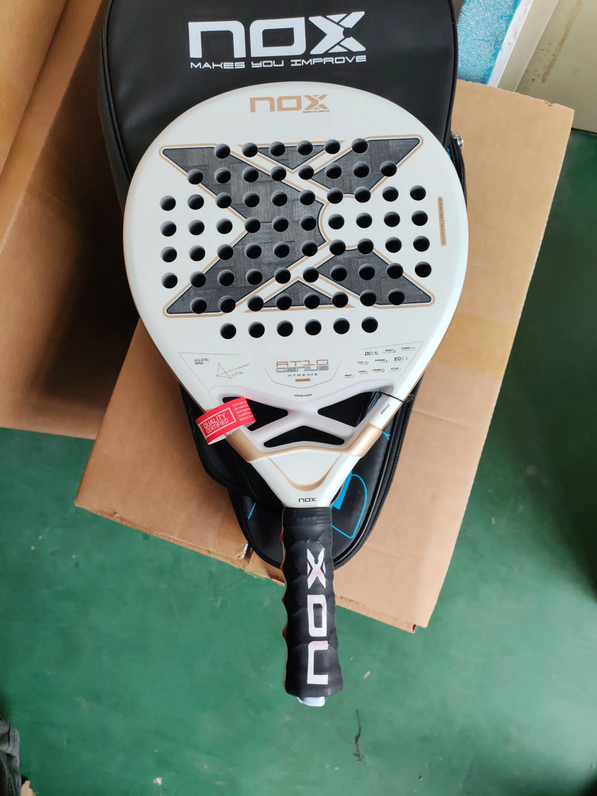 NOX Padel Racket Carbon Fiber 4 3/8 Grip