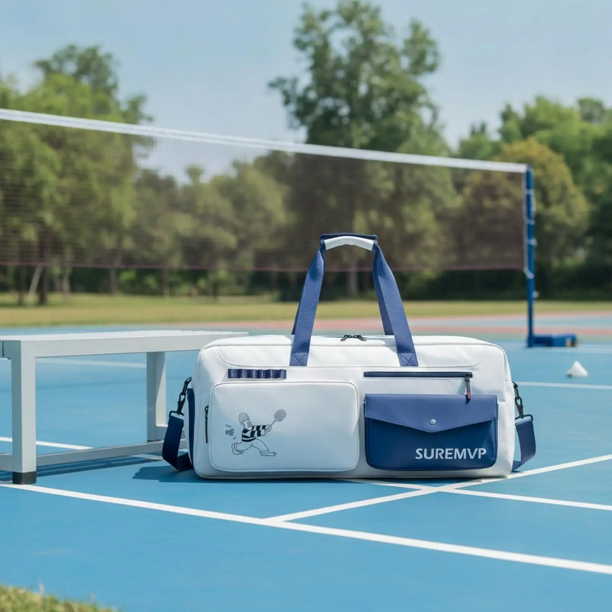 Large Capacity Padel Bag with Shoe Compartment