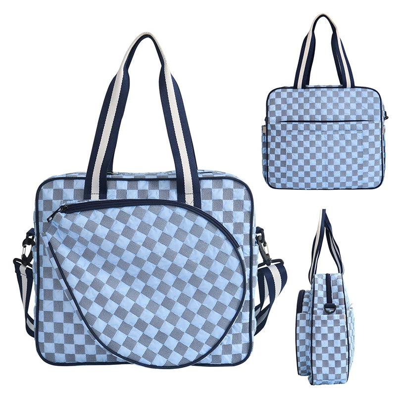 Checkered Padel Racket Carry Bag