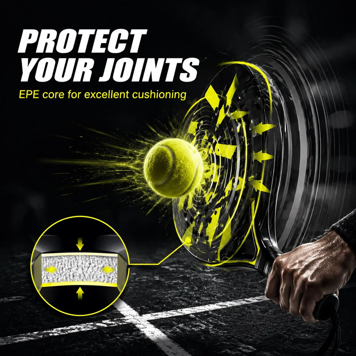 WNONSO Padel Racquet EPE Core Round Head