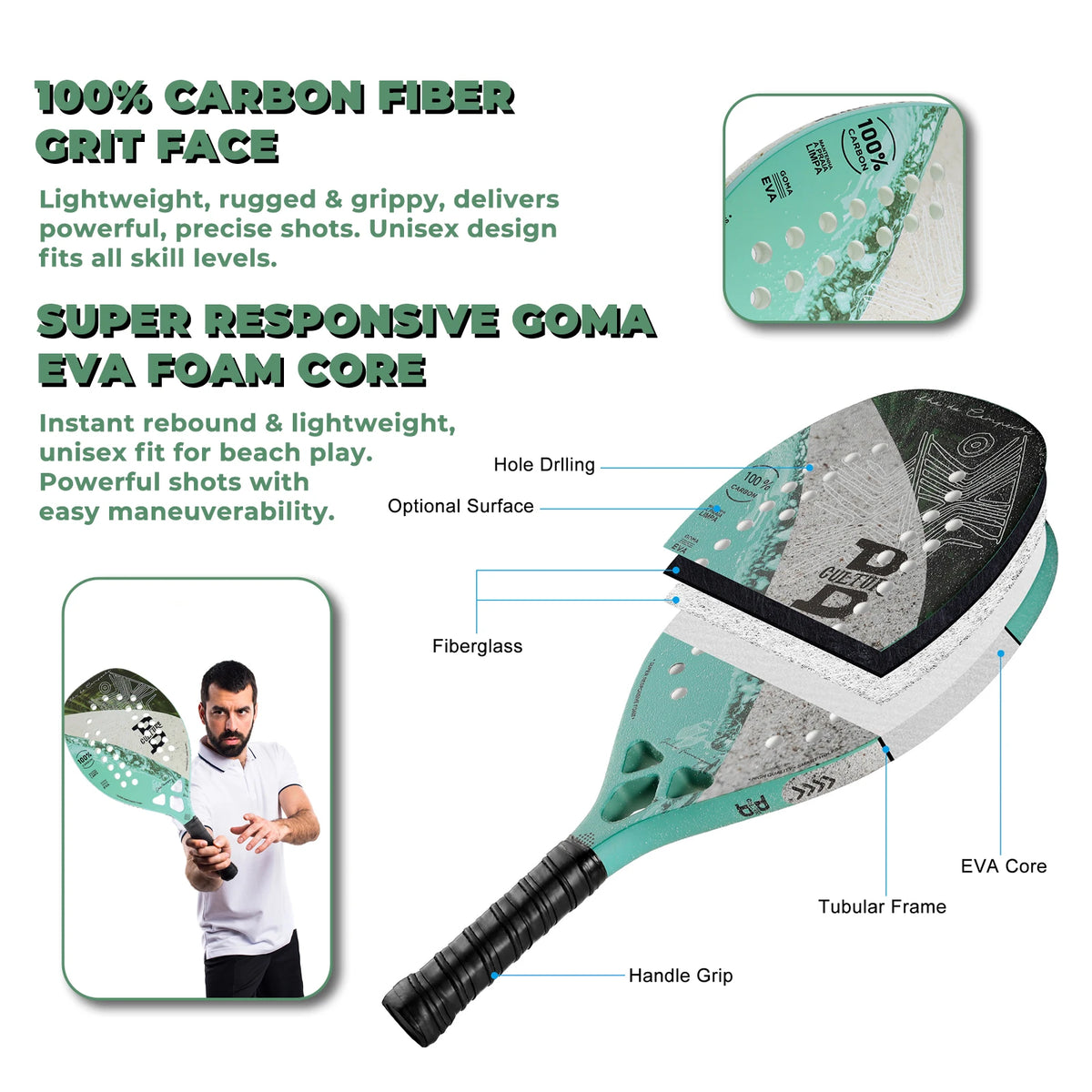 Full Carbon Padel Racket