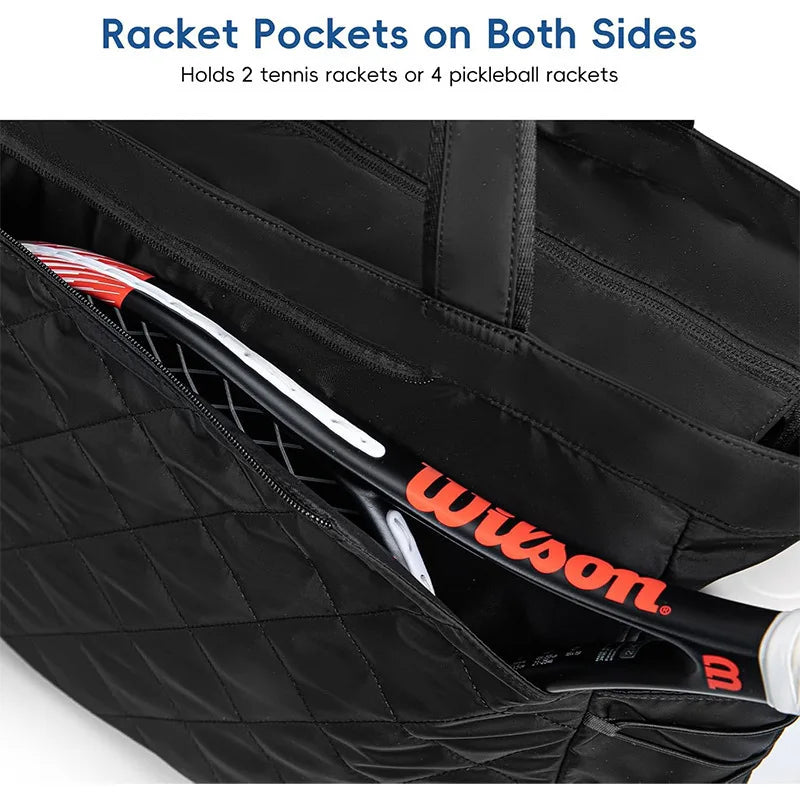 Large Capacity Padel Bag with Shoe Compartment