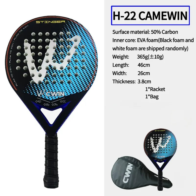 Carbon Fiber Padel Racket 46 cm with EVA Foam Core