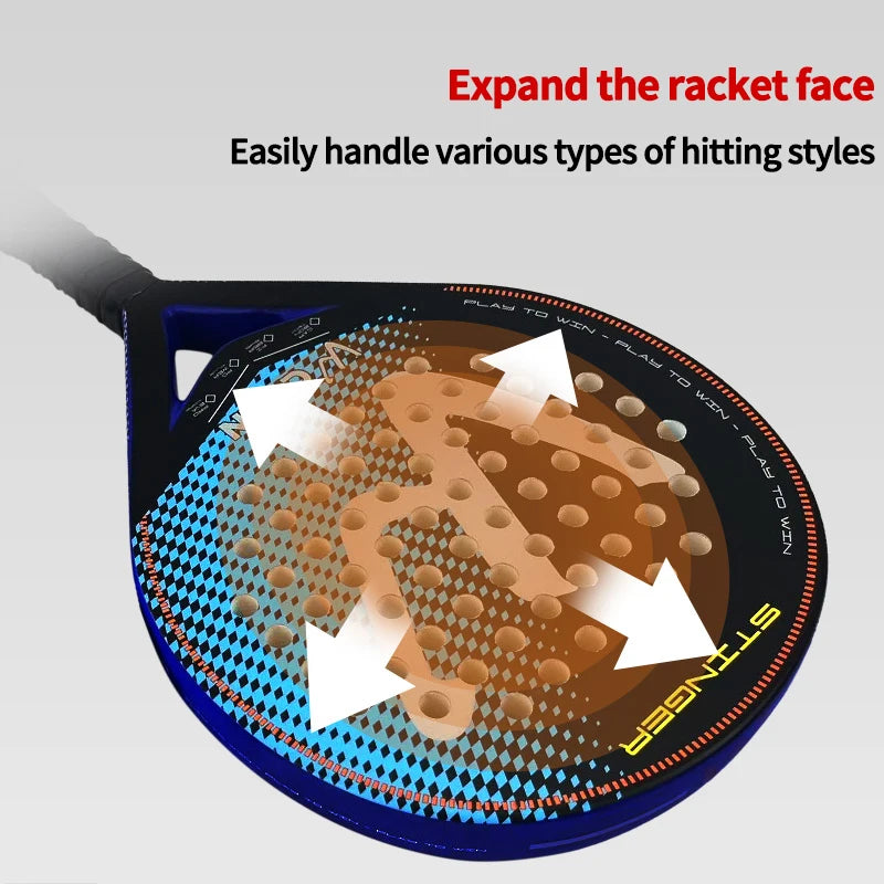 Carbon Fiber Padel Racket 46 cm with EVA Foam Core