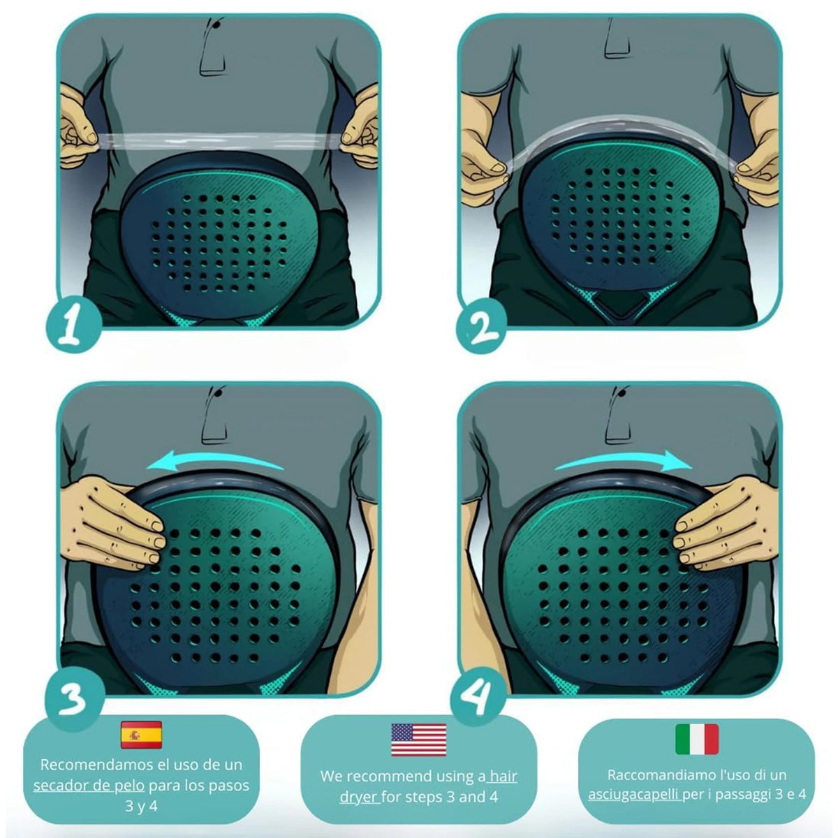 Padel Racket Protection Tape Transparent