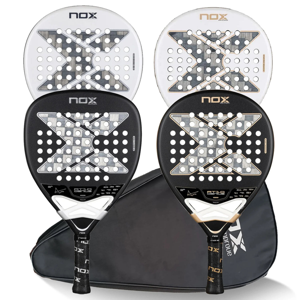 NOX Padel Racket Carbon Fiber 4 3/8 Grip