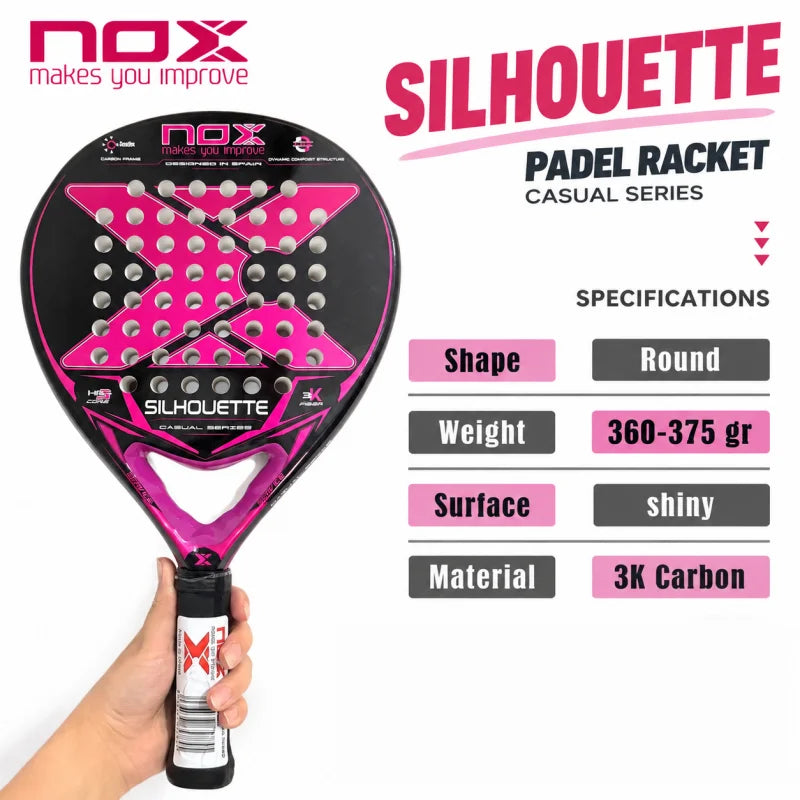 NOX Padelio raketė anglies pluošto 4 3/8