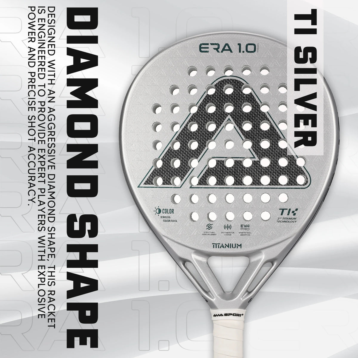 Carbon Fiber Diamond Shape Padel Racket